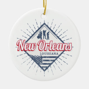New Orleans Stadt Louisiana Vereinigte Staaten Vin Keramik Ornament