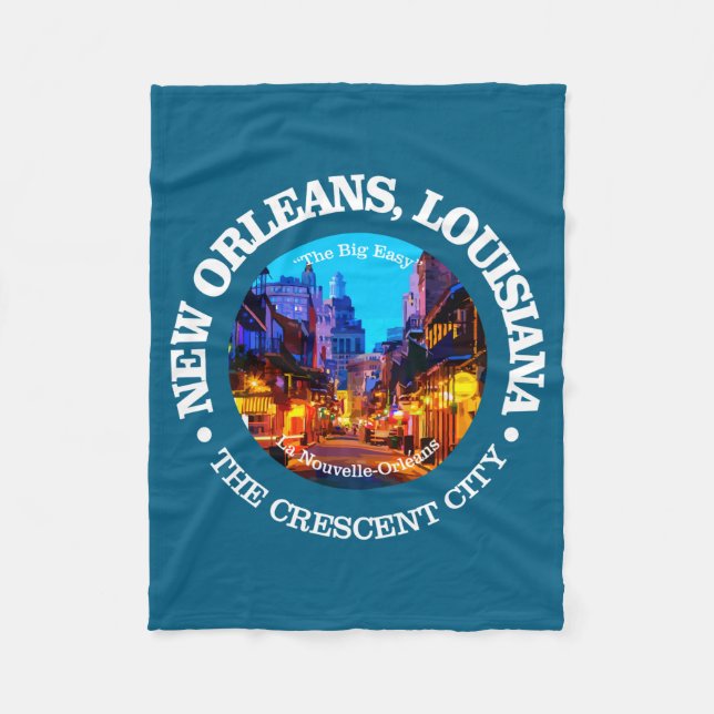 New Orleans Städte  Fleecedecke (Vorderseite)