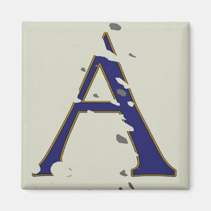 New Orleans Street Blue Letter Tile Magnet