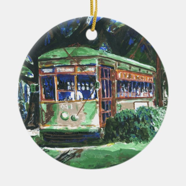 New Orleans Street Car Keramik Ornament (Vorne)
