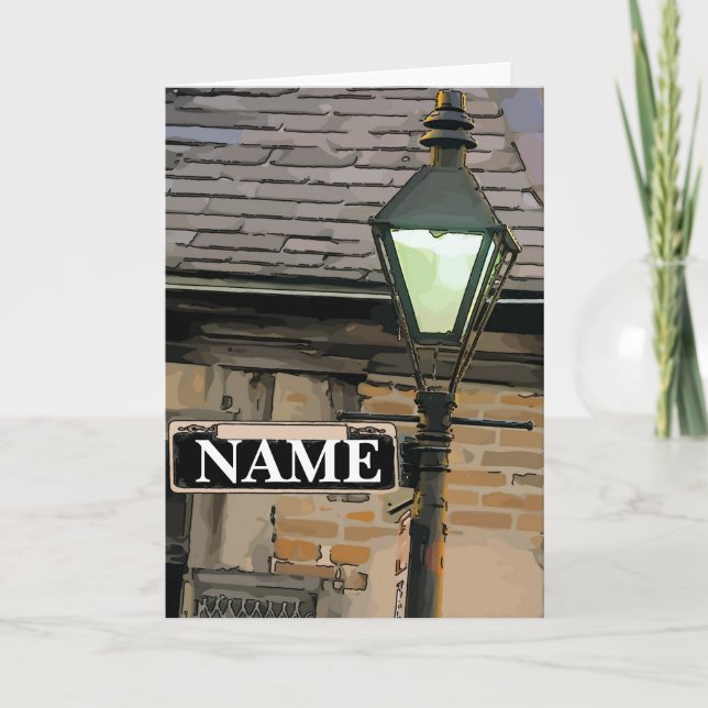 New Orleans Street Sign, Name bearbeiten Karte (Vorderseite)