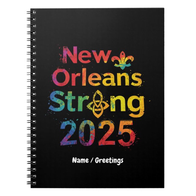 New Orleans Strong 2025 Inspirierend NOLA Pride Notizblock (Vorderseite)