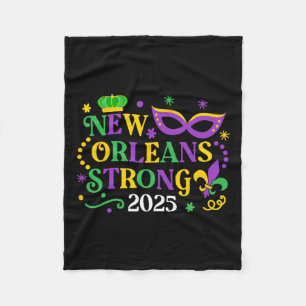 New Orleans Strong 2025 Unity Mardi Gras Mens Wome Fleecedecke