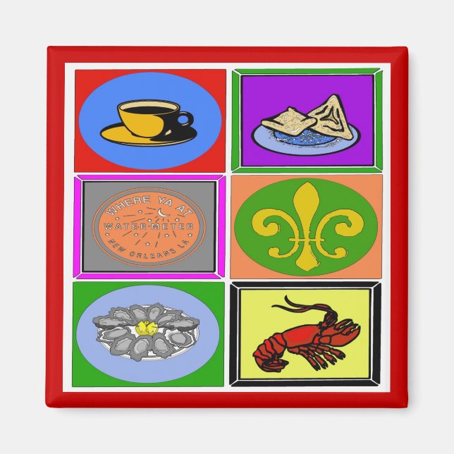 New Orleans Symbols Magnet (Vorne)