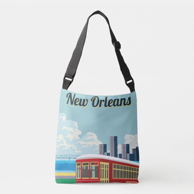 New Orleans Tragetaschen Mit Langen Trägern (Vorderseite)