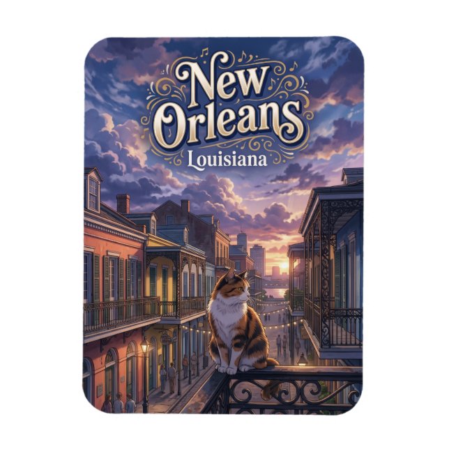 New Orleans USA Magnet (Vertikal)