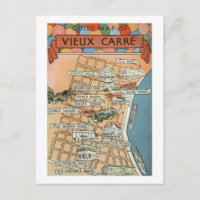 New Orleans Vintage Karte