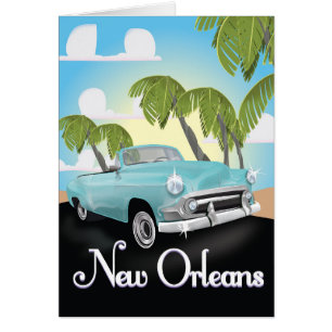 New Orleans Vintage Reiseplakat.