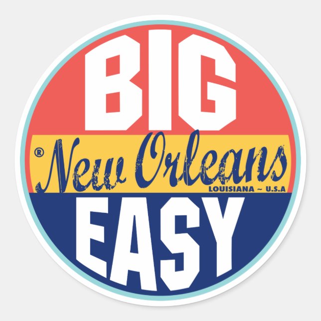 New Orleans Vintages Label Runder Aufkleber (Vorderseite)