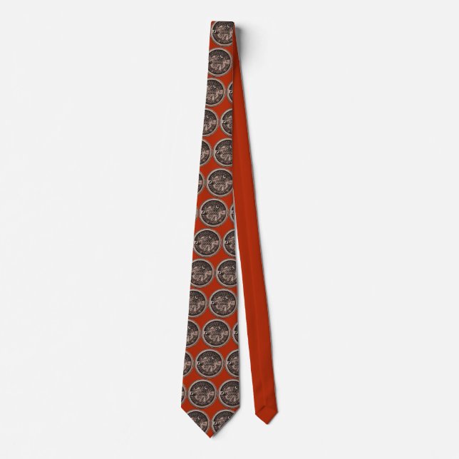 New Orleans Wasserzähler Abdeckung Neck Tie Krawatte (Vorderseite)