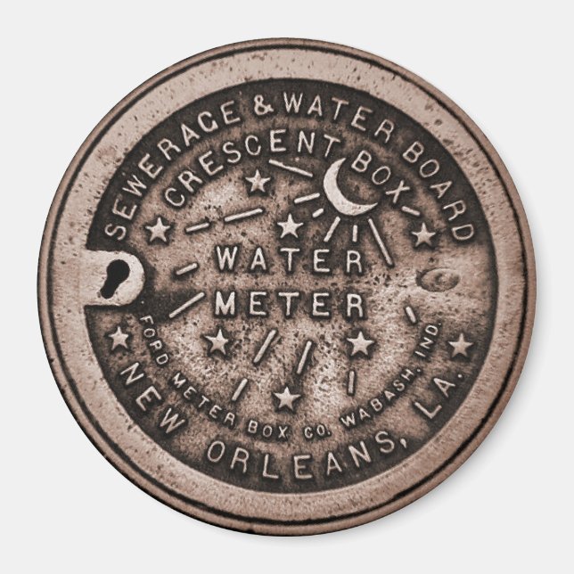 New Orleans Water Meter Cover Magnet (Vorne)