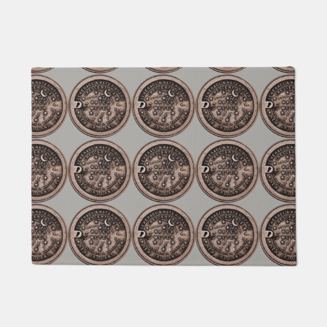 New Orleans Water Meter Lid Fußmatte (Vorderseite)