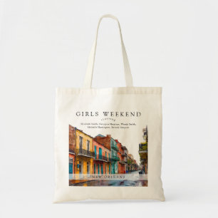 New Orleans Watercolor Mädchen-Wochenende Tragetasche