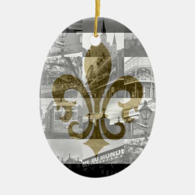 New- Orleanscollage [Verzierung] Keramik Ornament (Vorne)