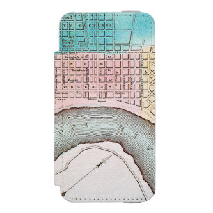 New- Orleanskarte, 1837 Incipio Watson™ iPhone 5 Geldbörsen Hülle