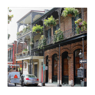 New- Orleansstraßen-Szene Fliese