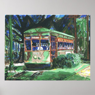 New Orleansstreetcar-Malerei Poster