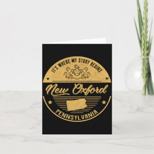 New Oxford Pennsylvania Hier Beginnt Meine Geschic Karte