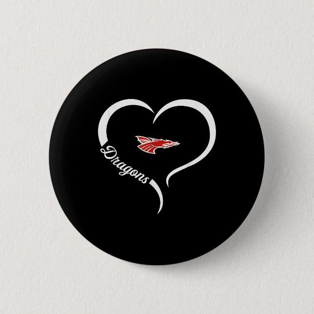 New Palestine Dragons Logo Halbherz Slogan Hs Button (Vorderseite)