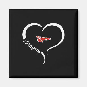 New Palestine Dragons Logo Halbherz Slogan Hs Magnet