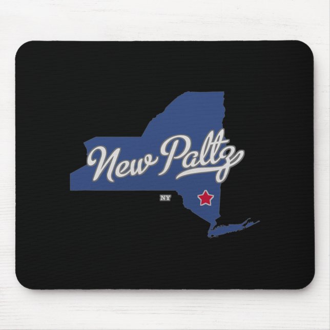 New Paltz New York Ny Map  Mousepad (Vorne)