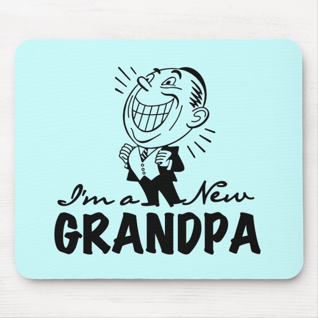 New Papa T - Shirt und Geschenke lächeln Mousepad (Vorne)