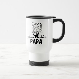 New Papa T - Shirt und Geschenke lächeln Reisebecher