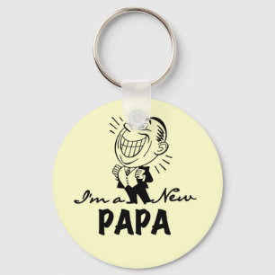 New Papa T - Shirt und Geschenke lächeln Schlüsselanhänger