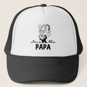 New Papa T - Shirt und Geschenke lächeln Truckerkappe