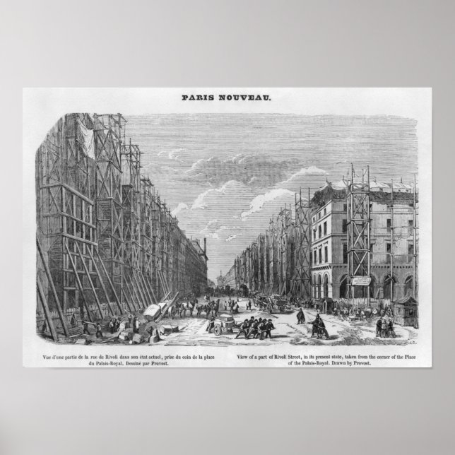New Paris, view of a part of Rivoli street Poster (Vorne)