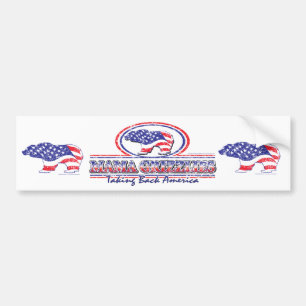 NEW-Patriotic-Grizzly Autoaufkleber