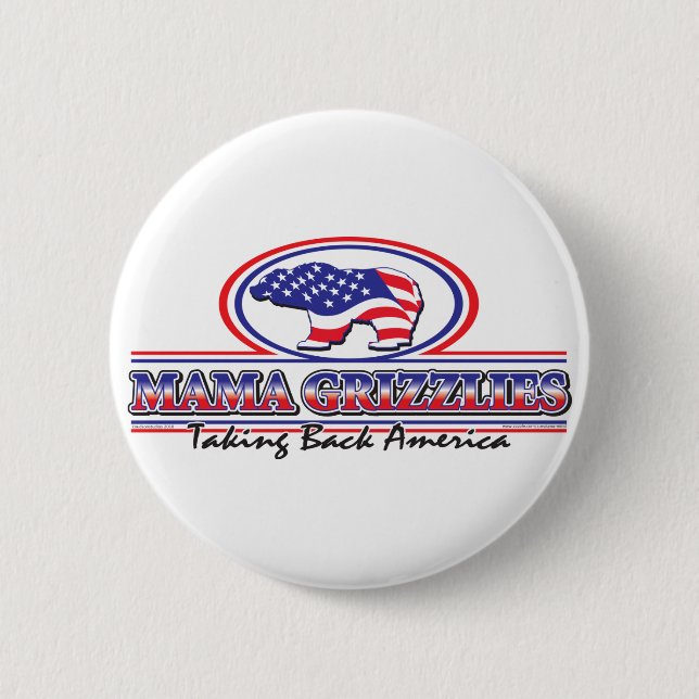 NEW-Patriotic-Grizzly Button (Vorderseite)