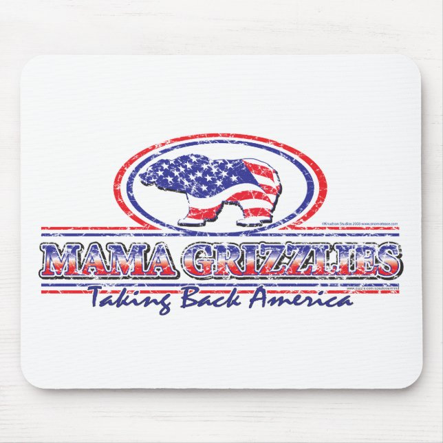NEW-Patriotic-Grizzly Mousepad (Vorne)