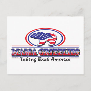 NEW-Patriotic-Grizzly Postkarte