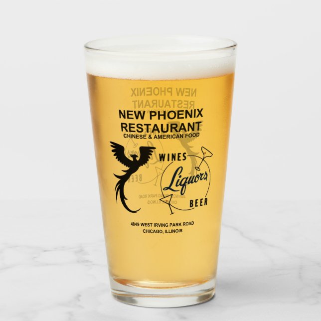 New Phoenix Restaurant, Chicago, IL Glas (Vorne (Gefüllt))