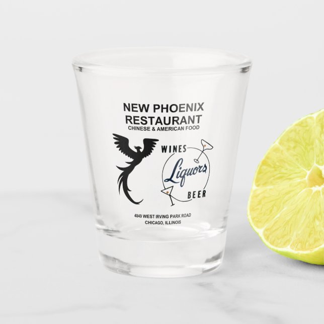 New Phoenix Restaurant, Chicago, IL Schnapsglas (Vorderseite)