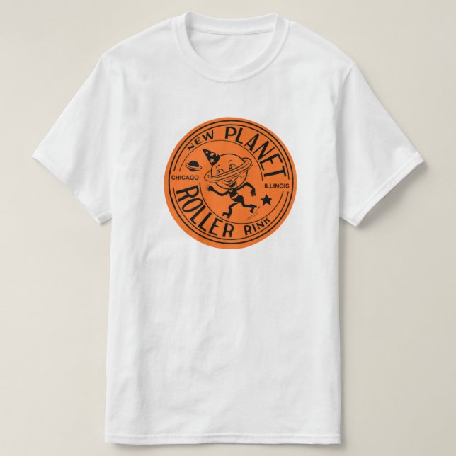 New Planet Roller Rink, Chicago, IL T-Shirt (Design vorne)