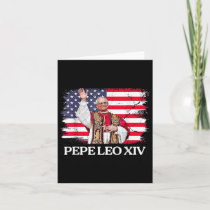 New Pope Leo Xiv Robert American Flag Karte