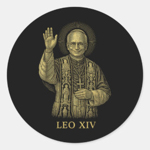 New Pope Leo Xiv Robert Francis Prevost Runder Aufkleber
