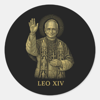 New Pope Leo Xiv Robert Francis Prevost Runder Aufkleber