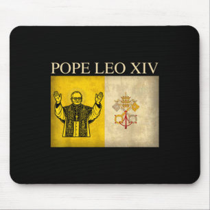 New Pope Leo Xiv Robert Francis Prevost Vatican Fl Mousepad