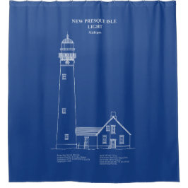 New Presque Isle Lighthouse - Michigan - AD Duschvorhang