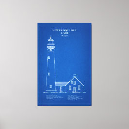 New Presque Isle Lighthouse - Michigan - AD Leinwanddruck