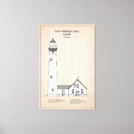 New Presque Isle Lighthouse - Michigan - SBD Leinwanddruck