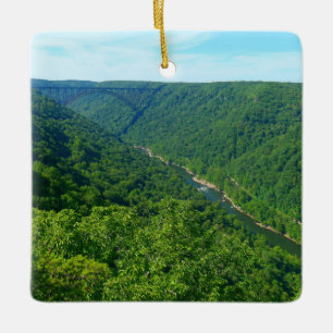 New River Gorge Bridge I Keramikornament