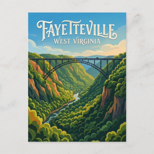 New River Gorge Bridge USA Postkarte (Vorderseite)