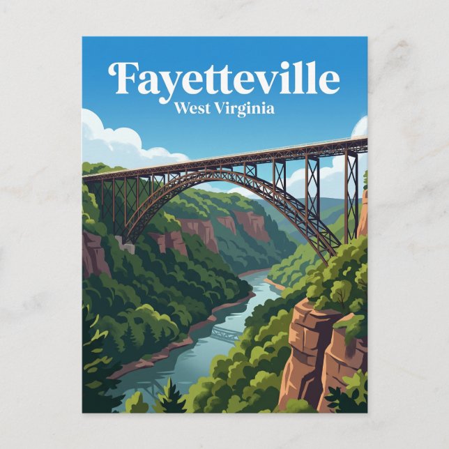 New River Gorge Bridge USA Postkarte (Vorderseite)