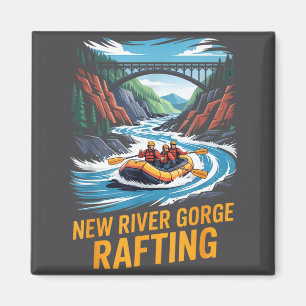 New River Gorge Flossfahrt Weißwasser Kayak Outdoo Magnet