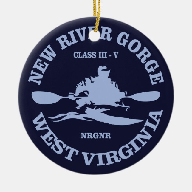 New River Gorge Keramikornament (Vorne)
