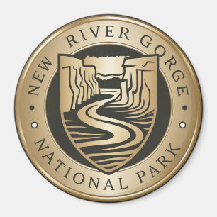 New River Gorge Nationalpark Golden Emblem Magnet